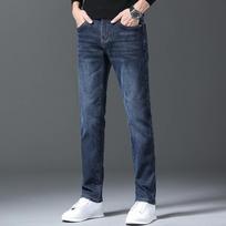 2024 Summer New Jeans Men'S Straight Leg Slim Fit Elastic Casual Pants Youth Men'S Pants 28 tamsiai mėlyna spalva