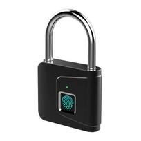 Fingerprint Lock Zinc Alloy USB Rechargeable Lithium Battery Waterproof IP67 Keyless Electronic Lock Decompression Toys Padlock juoda