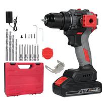 Įkraunamas gręžtuvas 21V Elektrinis gręžtuvas su baterija ir įkrovikliu Sukimo momentas 55N.M 2 greičio US Plug & 2 Battery
