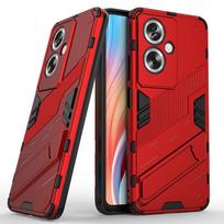 For OnePlus Nord 4 3 2 2T N30 N200 SE Punk Armor Shockproof Bumper Rugged Rubberized PC Fitted Kickstand Case Stand Holder Cover Shell Nord N200 5G raudona