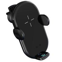 15 W magnetinis įkrovimo laikiklis, skirtas 15 14 13 12 stiklinio skydelio stovui, automatiškai prispaudžiamas automobilio oro išleidimo angos telefono belaidžio įkrovimo stovas black