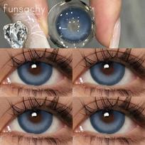 FUNSACHY Colorcon 1 Pair Korean Lenses Colored Contact Lenses Cosmetic Pupils Blue Lens Brown Lens Yearly Natural Eye Contacts