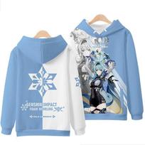 Genshin Impact 3D spausdinimo gobtuvai Vyriški Moteriški Žaidimai Gatvės drabužiai Madingi megztiniai Harajuku Cosplay Kietas gobtuvas Unisex drabužiai L gray