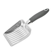 Cat Litter Scoop Aluminum Alloy Lifter Cleaning Tool Pet Spade Kitty Metal for argent white
