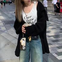 Fashion New Casual Loose Knitted Cardigan Jacket Women Autumn and Winter Long Sleeve Women Sweater Coat Elegant Vintage Lady Knitwear Cardigans 24785 One Size juoda