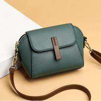 „Shell Flap“ piniginė ir rankinė moterims Prabangaus dizaino „Crossbody“ krepšys, PU odinis pečių krepšys, vienspalvis telefono piniginė 18x9x13cm mėlyna