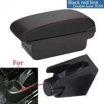 For Peugeot 107 Armrest For Citroen C1/Toyota Etios Aygo BJ Armrest Box Car Accessories Store Box Interior Parts Double Layer juoda