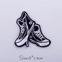 Strong Bear/Shark Punk Patch Embroidered Patches For Clothing Skeleton Patch Iron On Patches On Clothes Applique Badge Sewing