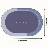 1pc Bathroom Carpet Water Absorbing, Anti Slip, Quick Drying, Anti Pollution Bathroom Carpet, Bathroom Floor Carpet, Bathroom Carpet - Easy To Care pilka