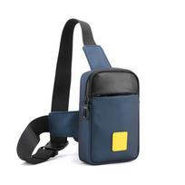 Trendy and Fashionable One Shoulder Crossbody Bag for Men's Casual Small Chest Bag and Mobile Phone Bag one size tamsiai pilka spalva