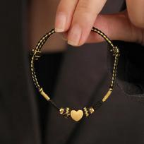 Love Hand Rope Women's Year Tide Simple Niche Design Sense Transfer Bead Heart Bracelet