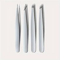 4 vnt./rinkinys Profesionalus pincetų rinkinys - Puikiai tinka antakių plaukelių šalinimui, rakščių ir įaugusių plaukelių šalinimui ir kt. 4pcs sidabras