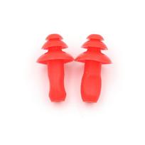 Protective Tpe Earplugs Learning Anti-Noise Earplugs Waterproof Silicone Earplugs raudona