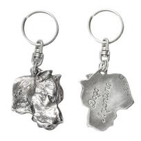 Dogo Argentino - Silver-plated pendant with a dog in a decorative box, handbag decoration, backpack pendant by Art-Dog brand sidabras