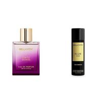 Bella Vita Luxury Date Woman Eau De Parfum KLUB Man No Gas Body Deodorant Parfum for Men with Lemon Rose and VanillaMusky and  Body Perfume DEO 150 Ml black