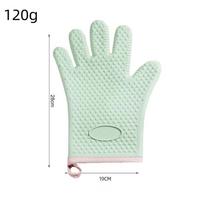 Heat Resistant Silicone Gloves Microwave Oven Baking Gloves Kitchen Anti-scald Anti-slip Silicone BBQ Heat Insulation Mitts white