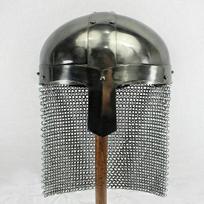Medieval Roman Helmet Chainmail Helmet Spartan Greek  Helmet black