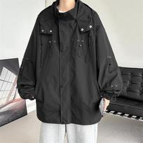 Jacket Men's Trench Coat, Spring New Hong Kong Style Casual Men's Clothing, Teen Student Trend Hooded Men's Jacket M juoda