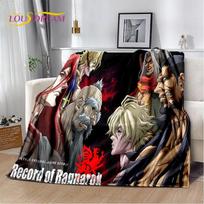 Ragnarok Anime animacinių filmų įrašas Minkšta pliušinė antklodė, flanelinė antklodė, skirta svetainės miegamojo lovos sofos iškylai užvalkalui 75x100CM 30x40nch gray
