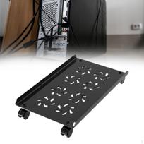 Adjustable Mobile CPU Stand PC Floor Cart Fits Most Telescopic 360° Rotary under Desk Computer Non Retractable