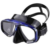 Snorkel Mask Swimming Goggles Scuba Diving Silicone Skirt Tempered Glass Len Wide View Training With Nose Cover Adjustable Strap black
