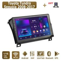 Android Carplay Car Radio For Toyota Tundra Sequoia 2008-2017 Multimedia Player Head Unit Stereo GPS Navigation BT WIFI 2+32GB 1+16GB white