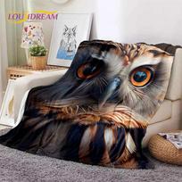 Cute Owl Eagle Birds Cartoon 3D Soft Flannel Blanket for Beds Bedroom Sofa Picnic,Throw Blanket for Cover Outdoors Leisure Gift 30x40in