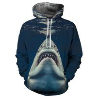 „Animal Shark“ 3D spauda vyriškas „Laxity Hoodie“ laisvalaikio negabaritinis megztinis Populiarūs gatvės drabužiai, madingi megztiniai Trend Vyriški drabužiai S