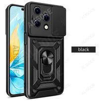 Slide Camera funda for Honor 200 Lite Case Push Lens Ring Stand Protect Cover for Honor 200 Pro 200 Lite 5G Shockproof Capa for Honor 200 Lite juoda