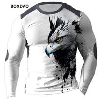 Abstraktus erelio raštas vyriški marškinėliai pavasaris ruduo ilgomis rankovėmis tie-dye gyvūnas 3D spausdinimas gatvės stiliaus vyriški marškinėliai 6XL didelis dydis laisvalaikio viršutiniai drabužiai 5XL black