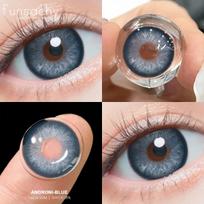 FUNSACHY 2pcs New Colorful Contact Lenses for Eyes Korean Style Fashion Lenses Y2k Blue Eye Lenses Colorcon Yearly Gray Eye Lens