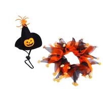 Halloween Hat Scarf Set, Cat Costume One Size juoda
