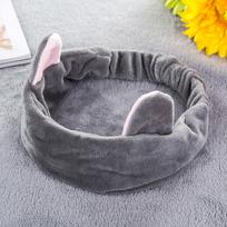 Madingas kačių ausų plaukų lankelis moterims, vientisas plaukų lankelis, saldus mergaičių galvos lankelis One Size gray