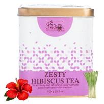 „The Indian Chai“ – „Zysty Hibiscus“ arbata 100 g su erškėtuogėmis, citrinžolėmis, apelsinų žievelėmis, saldymedžiu ir tt imunitetui stiprinti pink