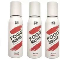 FOGG Master Agar Body Spray, 150ml Each Body Spray - For Men & Women (450 ml, Pack of 3) white