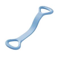 8 formos fitneso pasipriešinimo juosta su neslystančia rankena, nešiojama, vyrams, moterims, rankų, pečių tempimo, jėgos treniruočių, pratimų elastinė juosta, įtempimo virvė B mėlyna