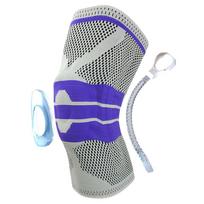 1pc Basketball Protective Gear Silicone Padded Knee Pads Knee Pads Support Protector Meniscus Patella Protector Sports Protection M gray