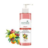 Biotique vaisių šviesinantis veido prausiklis| Ajurvedinis ir ekologiškai grynas| 100% botaniniai ekstraktai| Tinka visų tipų odai | 200 ml white