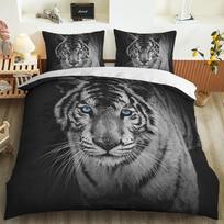 Tiger Lion Leopard Duvet Cover Set Animal Theme 3D Bedding Set King Queen Size for Kids Boy Girl Teens Polyester Comforter Cover 70x133cm 2pcs
