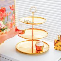 Torto padėklas Vaisių lėkštė Kekso pakopinis laikiklis Padėklai Desertų vitrina 3 layer