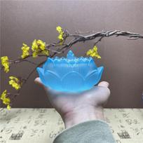 Home Indoor Tray Incense Tower Seal Stove Lotus Creative Sandalwood Incense Incense Tea Table blue