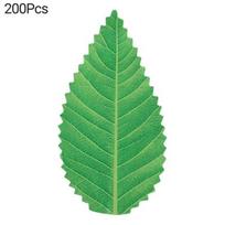 200Pcs/Bag Artificial Green Leaf Reusable Colorfast Vibrant Color Simulation Sushi Decoration Leaf Kitchen Accessories šviesiai žalios spalvos