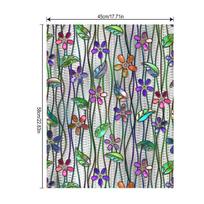 Retro vitražų lipdukas lango plėvelė elektrostatinė gėlių stiklo lipdukas lango durų spintelės stalo paviršiui namų dekoravimui 45*58cm 1pcs