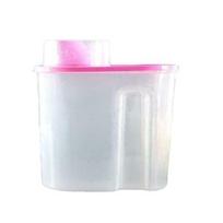 1.9/2.5L Transparent Food Grain Dispenser Storage Box Case Sealing Can Container 1.9l rožinė