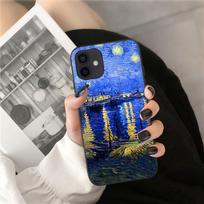 Applicable To IPhone16 Mobile Phone Case New Van Gogh Art Oil Painting Mobile Phone Case Art VanGogh Case 15plus yellow