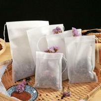 100/50/10 vnt. vienkartiniai arbatos maišeliai, arbatos infuzijos filtrų maišeliai su „String Heal“ sandarikliu, maistinio neaustinio audinio prieskonių filtrai arbatos maišeliai 5X7CM-50PCS white