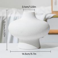 Keraminė vaza Hidroponinė vaza Gėlių kompozicija Namų dekoras Stalviršio ornamentai balta