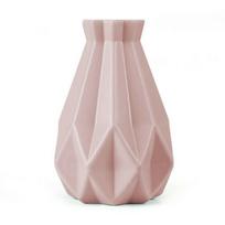 Nauja origami plastikinė vaza balta imitacija keramikos gėlių vazonas gėlių krepšelis rožinė