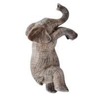 Pakabinamas dervos dramblys gėlių vazonas Hugger sėjamosios kraštas dramblio figūrėlės sodintuvas Pakabinamas bonsai ornamentas gray