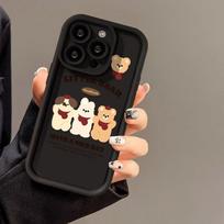 Telefono dėklas, skirtas iPhone 16 13 11 Pro Max iPhone 11 13 16 Samsung S24 Ultra Samsung A54 Redmi note 12 11 Infinix Case iPhone 7&8 juoda